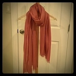 Cashmere scarf salmon color